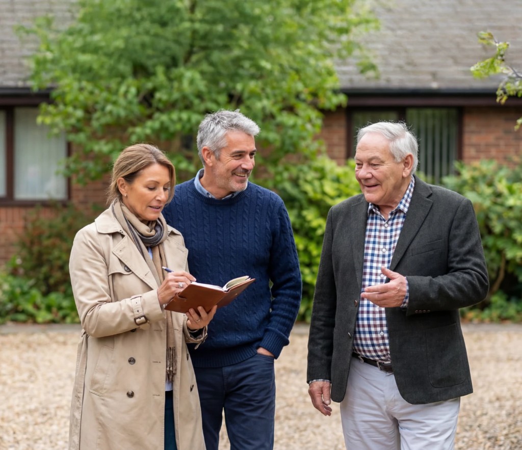 James Dixey meeting with clients